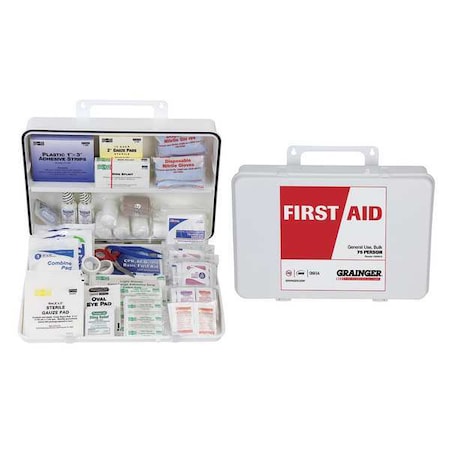 First Aid Kit and Housing, Plastic 397 Components, 75 People Served MPN:54567