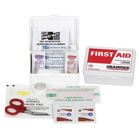 First Aid Kit and Housing, Plastic 31 Components, 1 People Served MPN:54583