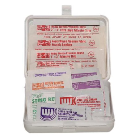 First Aid Kit and Housing, Plastic 32 Components, 5 People Served MPN:54602