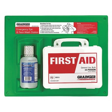First Aid Kit and Housing, Plastic 141 Components, 1 People Served MPN:54614