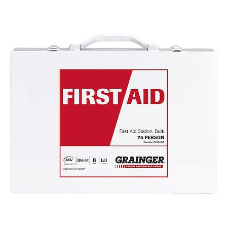 First Aid Kit and Housing, Metal 460 Components, 75 People Served MPN:54765-021