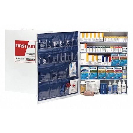 First Aid Kit and Housing, Metal Cabinet, 1, 879 Components, 200 People Served MPN:54768