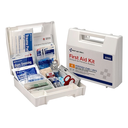 First Aid Kit and Housing, Plastic 87 Components, 25 People Served MPN:54771