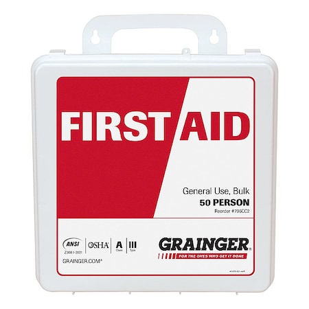 First Aid Kit and Housing, Plastic 184 Components, 50 People Served MPN:54773-021