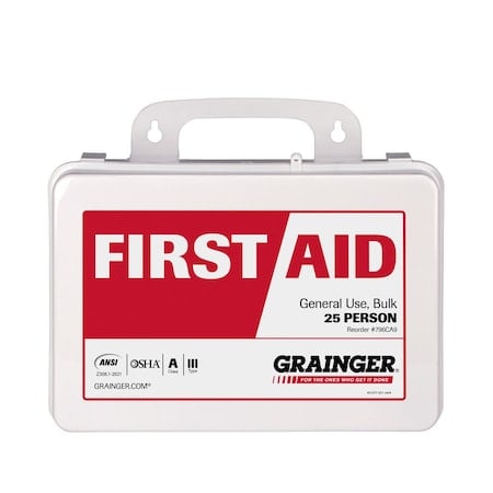 First Aid Kit and Housing, Plastic 94 Components, 25 People Served MPN:54775-021