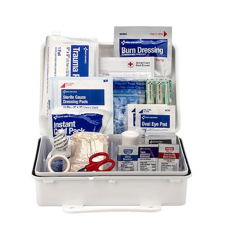 First Aid Kit and Housing, Plastic 89 Components, 25 People Served MPN:54775