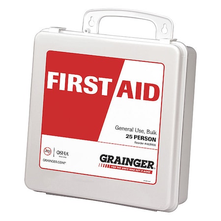 First Aid Kit and Housing, Plastic 87 Components, 25 People Served MPN:59024