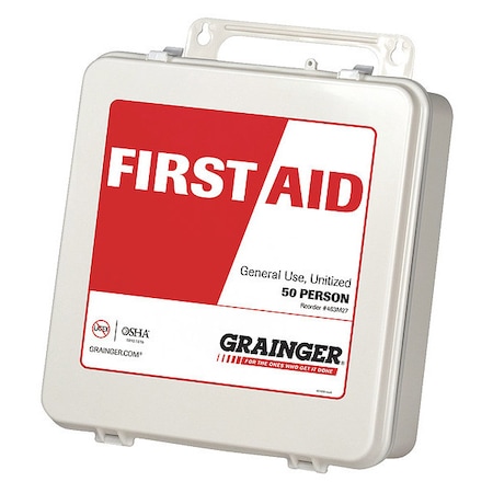 First Aid Kit and Housing, Plastic 143 Components, 50 People Served MPN:59029
