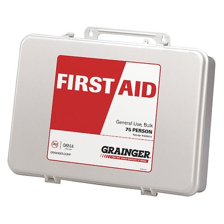 First Aid Kit and Housing, Plastic 200 Components, 75 People Served MPN:59082