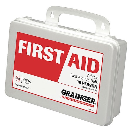 First Aid Kit and Housing, Plastic 99 Components, 10 People Served MPN:59309