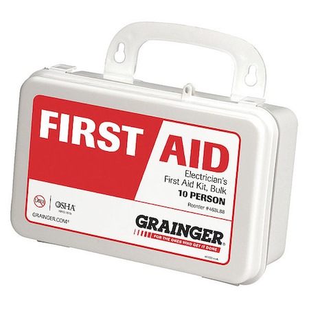 First Aid Kit and Housing, Plastic 62 Components, 10 People Served MPN:59321