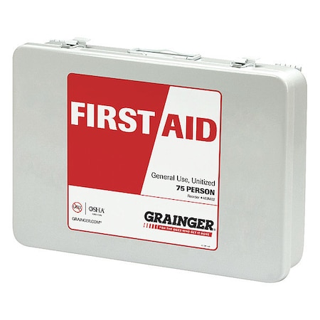 First Aid Kit and Housing, Metal 217 Components, 75 People Served MPN:59325