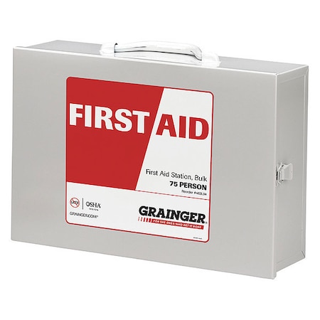 First Aid Kit and Housing, Metal 563 Components, 75 People Served MPN:59330