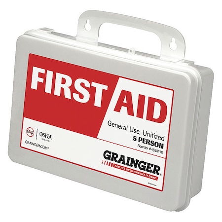 First Aid Kit and Housing, Plastic 66 Components, 5 People Served MPN:59335