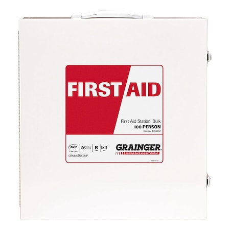 First Aid Kit and Housing, Steel 528 Components, 100 People Served MPN:59394-021