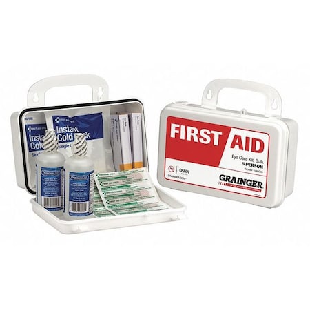 First Aid Kit and Housing, Plastic 20 Components, 5 People Served MPN:59434