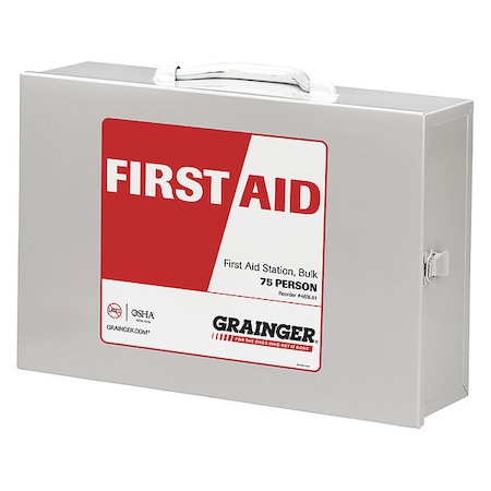First Aid Kit and Housing, Metal 563 Components, 100 People Served MPN:59445
