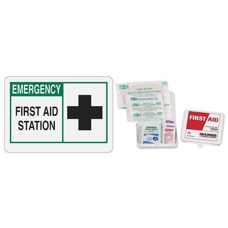 First Aid Kit and Housing, Plastic 20 Components, 1 People Served MPN:7DW86