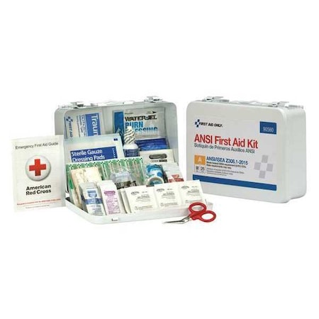First Aid Kit and Housing, Metal 89 Components, 25 People Served MPN:90560