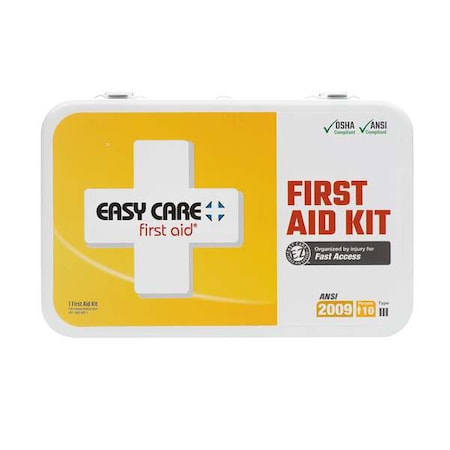 First Aid Kit and Housing, Metal 104 Components, 10 People Served MPN:9999-2131