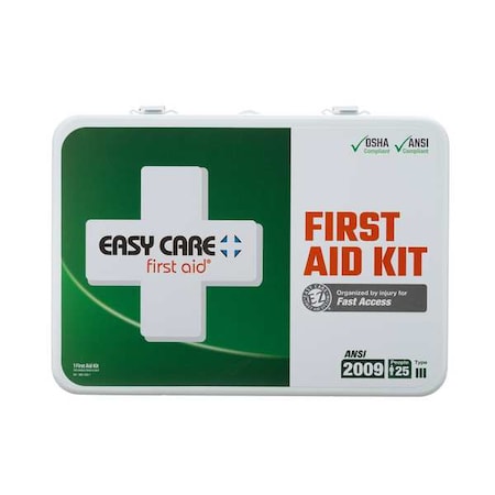 First Aid Kit and Housing, Metal 112 Components, 25 People Served MPN:9999-2132