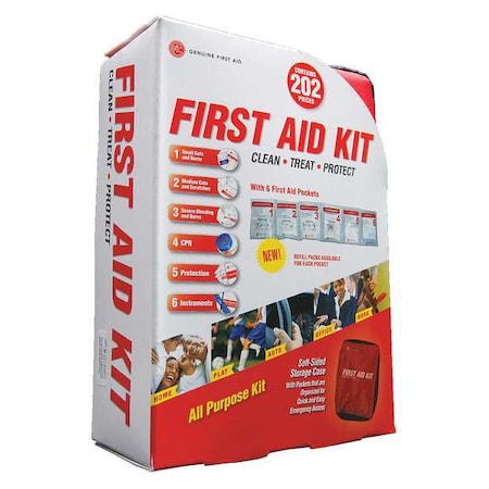First Aid Kit and Housing, Nylon 202 Components, 25 People Served MPN:9999-2302
