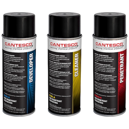 Dye Penetrant Test Kit, Aerosol Spray Can, 125 Degrees F Max Op Temp, Red MPN:K801S