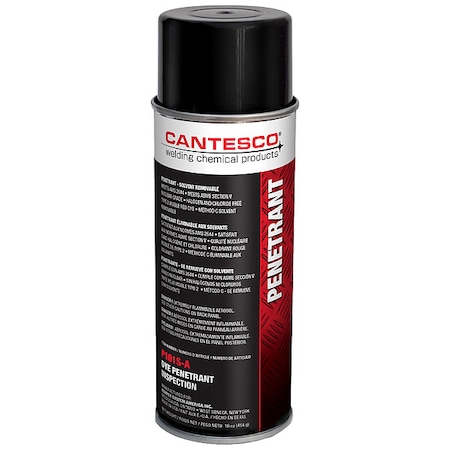 Dye Penetrant, 16 oz, Aerosol Spray Can, 125 Degrees F Max Op Temp, Red MPN:P101S-A
