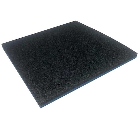 Tool Organizer Foam Sheet, Water-Resistant Closed Cell, 24 in W, 27 in L, 2 in Thick, Charcoal/Blue MPN:5GDA3