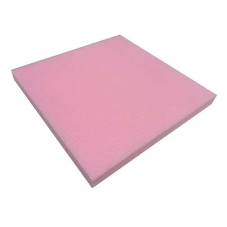 Foam Sheet, Water-Resistant Closed Cell, 24 in W, 36 in L, 2 in Thick, Pink MPN:5GDC0