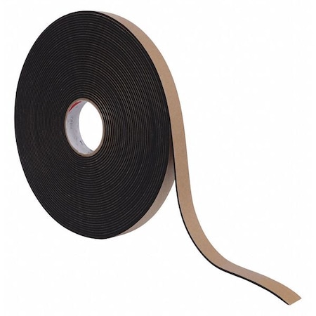 Foam Strip, Water-Resistant Closed Cell, 1 in W, 50 ft L, 1/16 in Thick, Black MPN:P8106ULRL01.00XOH