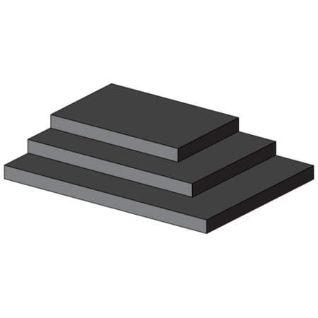 Foam Sheet, Open Cell, 39 in W, 78 in L, 1/8 in Thick, Black MPN:ZUSA-PU-1