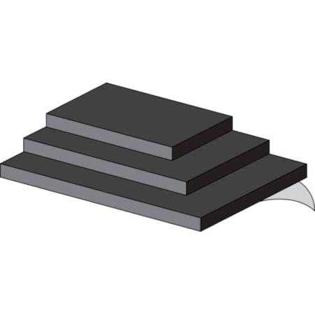 Foam Strip, Closed Cell, 1/4 in W, 10 ft L, 1/16 in Thick, Black MPN:ZUSANSR-FR-1