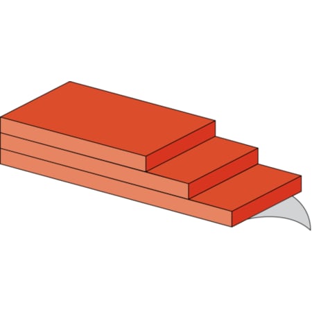Foam Sheet, Closed Cell, 12 in W, 12 in L, 1/16 in Thick, Red MPN:ZUSASSR-1