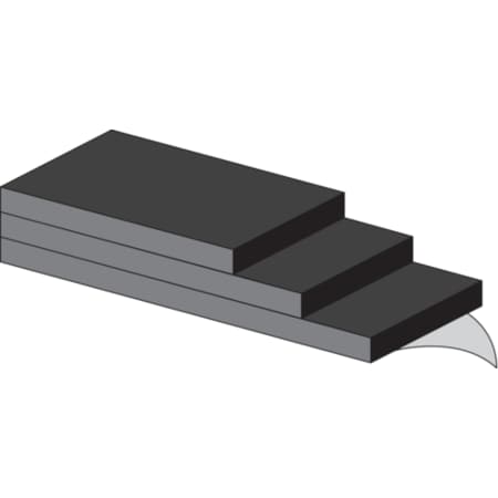 Foam Sheet, Closed Cell, 12 in W, 12 in L, 1/16 in Thick, Black MPN:ZUSASSR-B-101