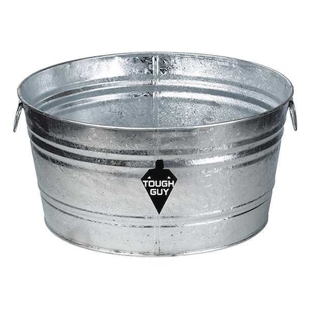 Utility Tub, 9 gal., Silver MPN:0