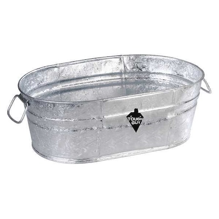 Utility Tub, 2 gal., Silver MPN:000-OV