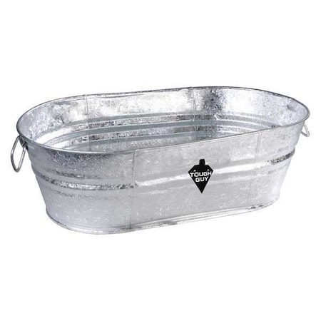 Utility Tub, 7-1/2 gal., Silver MPN:1-OV