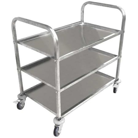 Food Service Cart, Stainless Steel, 450 lb MPN:35ZW26