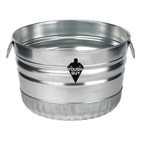 Utility Tub, 9-1/3 gal. gal., Silver MPN:3ANR9
