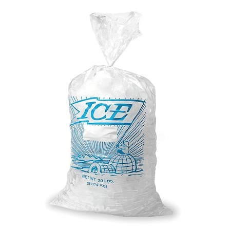 Ice Bag, 20x8x3 In., 1.25 mil, Pk1000 MPN:3CUD8