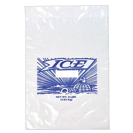 Printed Ice Bags, 8 lb, 20 in, PK1000 MPN:55NK57