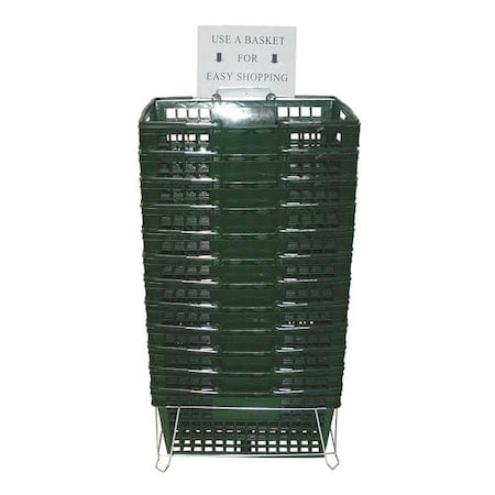 Hand Basket, Green, 18 1/4x 12 1/4, PK12 MPN:RWR-HDB-GN01ST