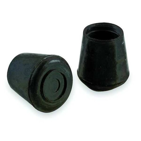 Protective Leg Tips, Slip-On, Round, PK24, Leg Outside Dia.: 1 1/4 in MPN:6J574