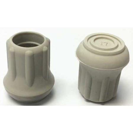 Protective Leg Tip, SlipOn, Rd, 39/64