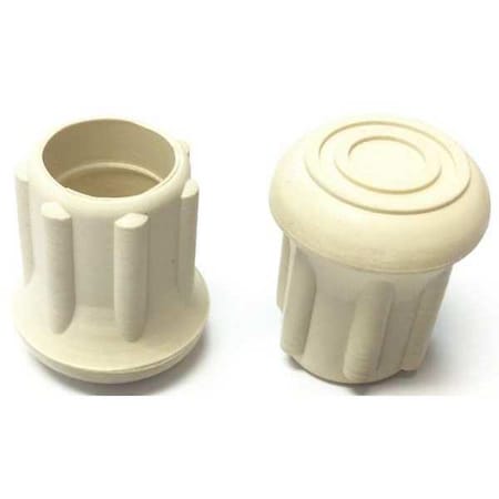 Protective Leg Tip, SlipOn, Rd, 47/64