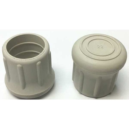 Protective Leg Tip, SlipOn, Rd, 1-7/32, PK10 MPN:LTB 22G/W
