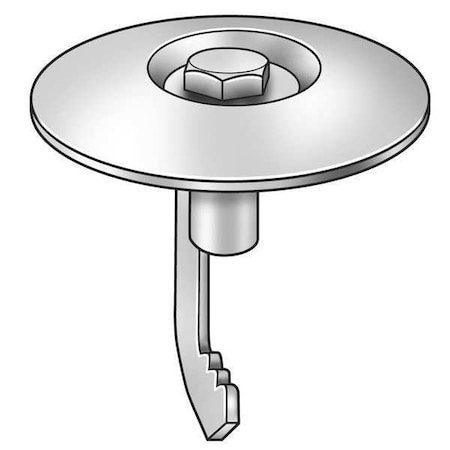 Grating Clip, For Screw Size 1/4 in, 316 Stainless Steel, 50 PK MPN:RSSGC-1E