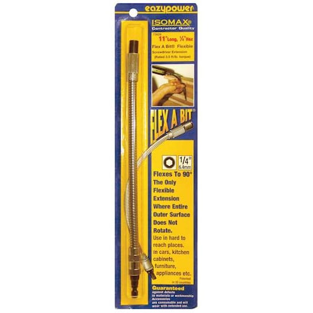 1 Piece Flexible Extension, 1/4 in Hex Shank Size MPN:73609