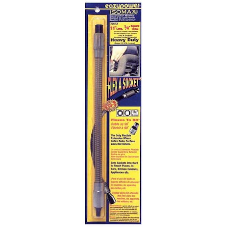 1 Piece Flexible Extension, 1/4 in Square Shank Size MPN:73612